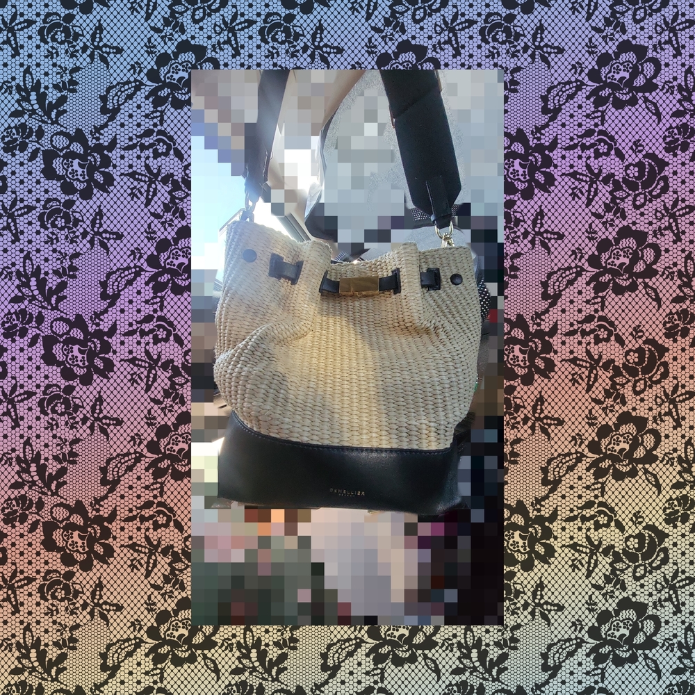 DeMellier Black and Cream Shoulder Bag